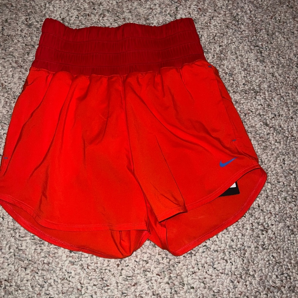 nike athletic shorts red/orange size small brand new with tags